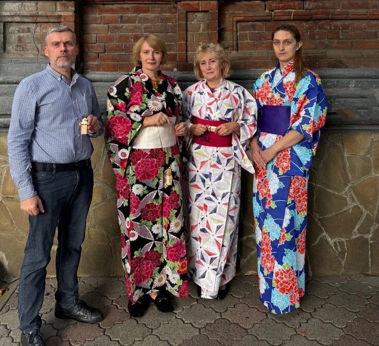 日本からお送りいただいた浴衣