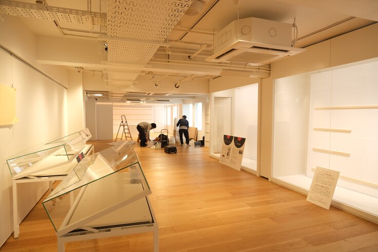 作業前の展示室